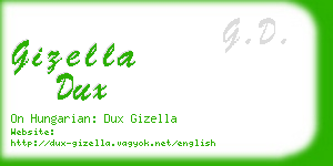 gizella dux business card